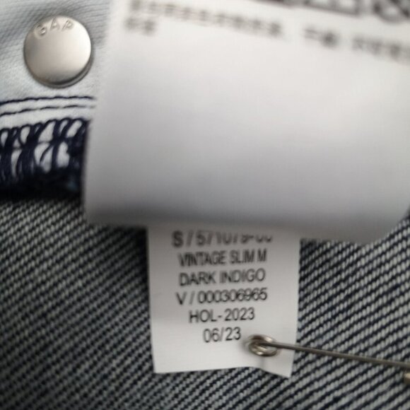 Gap Vintage Slim Mid Rise Ladies Size 33 / 16rs Dark Wash Blue Jeans - Picture 7 of 16